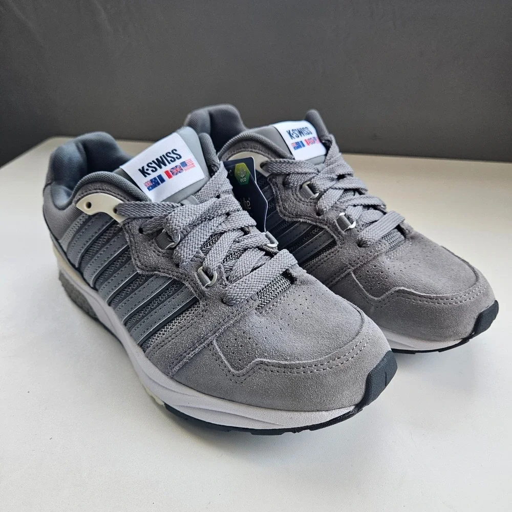 K-Swiss Si-18 Sneakers Mens 8 Gray Grey Tennis Shoes Blokecore Streetwear